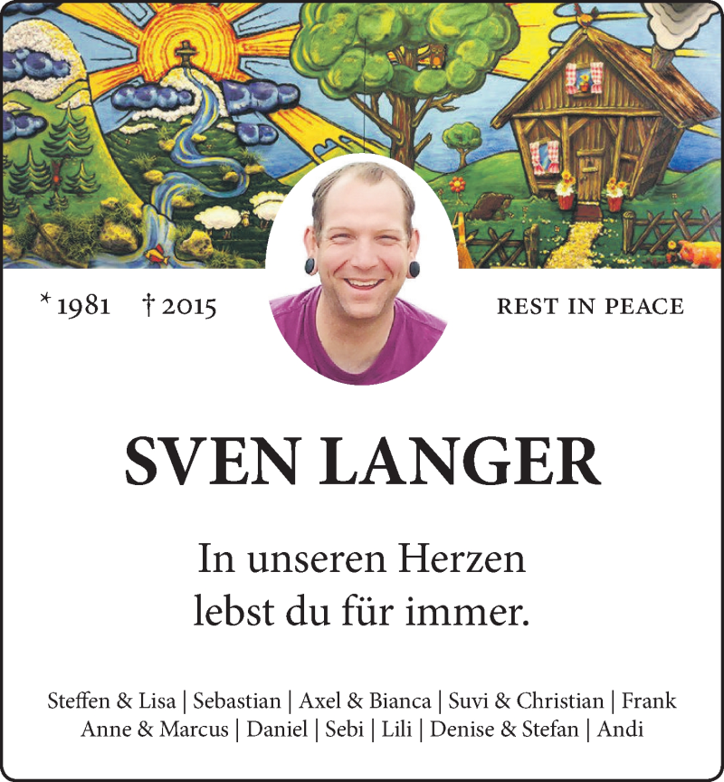  Traueranzeige für Sven Langer vom 10.02.2015 aus Wetterauer Zeitung, Wetterauer Zeitung