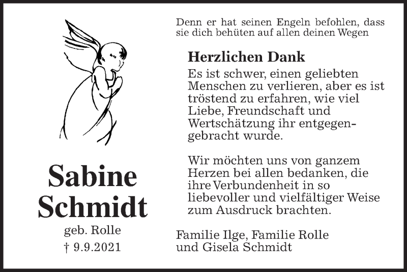  Traueranzeige für Sabine Schmidt vom 09.10.2021 aus Wetterauer Zeitung