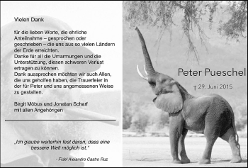 Traueranzeige von Peter Pueschel von Gießener Allgemeine, Alsfelder Allgemeine