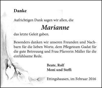 Traueranzeige von Marianne Pfeiffer von Licher Wochenblatt, Licher Wochenblatt, Licher Wochenblatt
