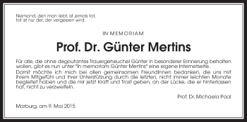Profilbild von Günter Mertins