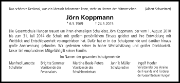 Traueranzeige von Jörn Koppmann von Licher Wochenblatt, Licher Wochenblatt, Licher Wochenblatt