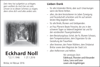 Traueranzeige von Eckhard Noll von Licher Wochenblatt, Licher Wochenblatt, Licher Wochenblatt