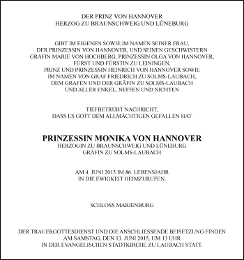 Profilbild von Prinzessin Monika von Hannover