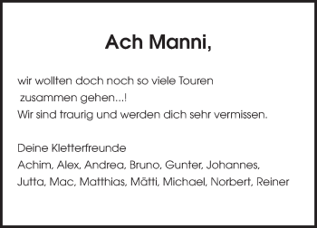 Traueranzeige von Manni Bock von Gießener Allgemeine, Alsfelder Allgemeine