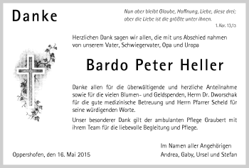 Traueranzeige von Bardo Peter Heller von Wetterauer Zeitung, Wetterauer Zeitung