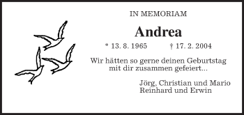 Traueranzeige von Andrea Krämer von Gießener Allgemeine, Alsfelder Allgemeine