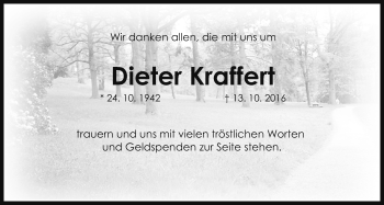 Traueranzeige von Dieter Kraffert von Gießener Allgemeine, Alsfelder Allgemeine
