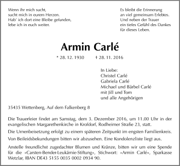 Profilbild von Armin Carlé