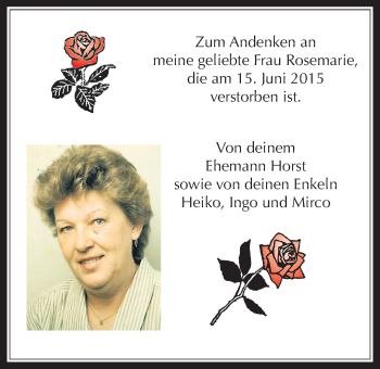 Traueranzeige von Rosemarie Lutz von Wetterauer Zeitung, Wetterauer Zeitung