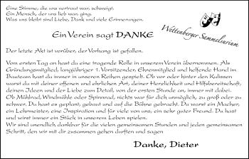 Traueranzeige von Dieter  von Gießener Allgemeine, Alsfelder Allgemeine
