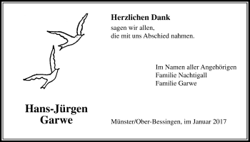 Traueranzeige von Hans-Jürgen Garwe von Licher Wochenblatt, Licher Wochenblatt, Licher Wochenblatt