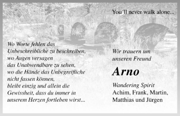 Traueranzeige von Arno Schäfer von Giessener Allgemeine, Alsfelder Allgemeine