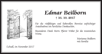 Traueranzeige von Edmar Beilborn von Wetterauer Zeitung, Wetterauer Zeitung