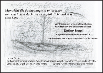 Traueranzeige von Detlev Engel von Wetterauer Zeitung, Wetterauer Zeitung
