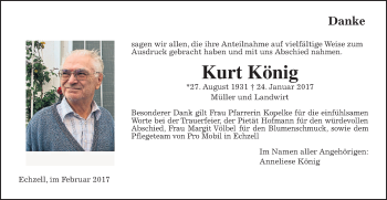 Traueranzeige von Kurt König von Wetterauer Zeitung, Wetterauer Zeitung