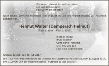 Traueranzeige von Helmut Walter von Giessener Allgemeine, Alsfelder Allgemeine