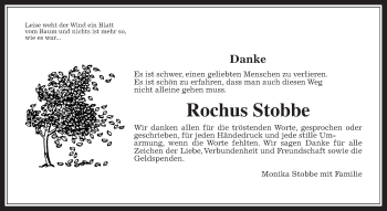 Traueranzeige von Rochus Stobbe von Wetterauer Zeitung, Wetterauer Zeitung