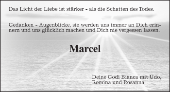 Traueranzeige von Marcel Luft von Wetterauer Zeitung, Wetterauer Zeitung