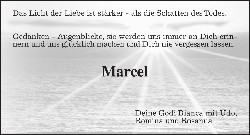  Traueranzeige für Marcel Luft vom 29.08.2017 aus Wetterauer Zeitung, Wetterauer Zeitung