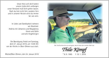 Traueranzeige von Thilo Kömpf 