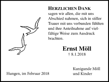 Traueranzeige von Ernst Möll von Licher Wochenblatt, Licher Wochenblatt, Licher Wochenblatt