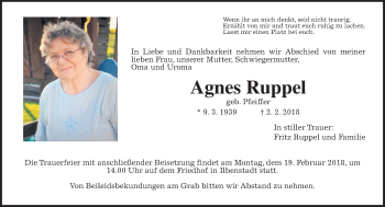 Traueranzeige von Ursula Schmidt von Wetterauer Zeitung, Wetterauer Zeitung