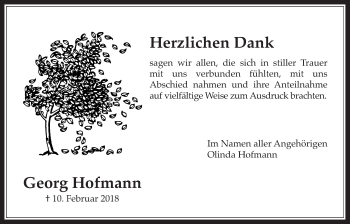 Traueranzeige von Georg Hofmann von Wetterauer Zeitung, Wetterauer Zeitung