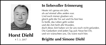 Traueranzeige von Horst Diehl von Mücker Stimme