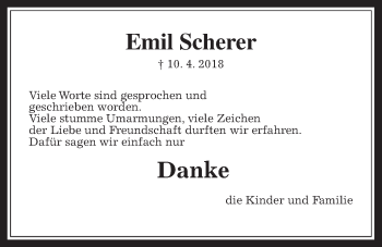 Traueranzeige von Emil Scherer von Wetterauer Zeitung, Wetterauer Zeitung