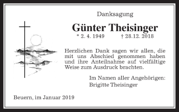 Traueranzeige von Günter Theisinger von Giessener Allgemeine, Alsfelder Allgemeine