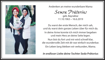 Traueranzeige von Semra Prätorius von Licher Wochenblatt