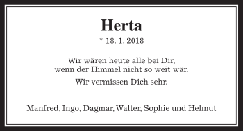 Traueranzeige von Herta Lanz von Wetterauer Zeitung