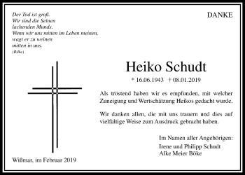 Traueranzeige von Heiko Schudt von Giessener Allgemeine, Alsfelder Allgemeine
