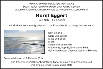 Traueranzeige von Horst Eggert von Giessener Allgemeine, Alsfelder Allgemeine