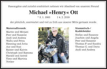 Traueranzeige von Michael Henry Ott von Wetterauer Zeitung, Wetterauer Zeitung