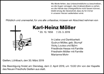 Traueranzeige von Karl-Heinz Möller von Giessener Allgemeine, Alsfelder Allgemeine