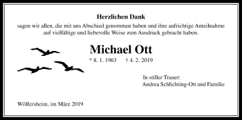 Traueranzeige von Michael Ott von Wetterauer Zeitung