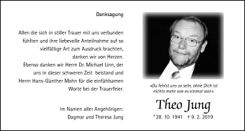 Traueranzeige von Theo Jung von Wetterauer Zeitung
