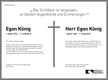 Traueranzeige von Egon König von Bad Vilbel/Karben