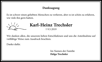 Traueranzeige von Karl-Heinz Trechsler von Licher Wochenblatt