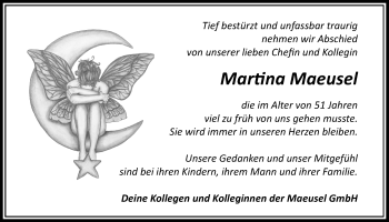 Traueranzeige von Martina Maeusel von Bad Vilbel/Karben
