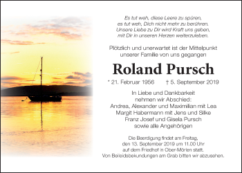 Traueranzeige von Roland Pursch von Wetterauer Zeitung