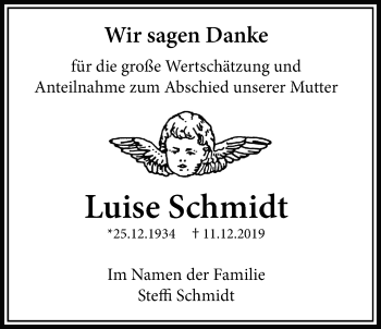 Traueranzeige von Luise Schmidt von Bad Vilbel/Karben