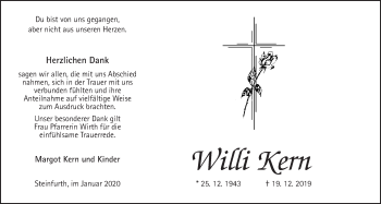 Traueranzeige von Willi Kern von Wetterauer Zeitung