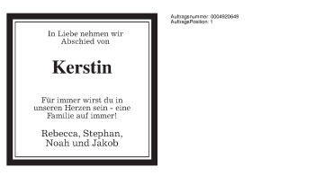 Traueranzeige von Anke Kerstin Schmalfuß 