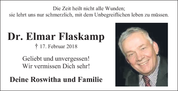 Traueranzeige von Elmar Flaskamp von Bad Vilbel/Karben