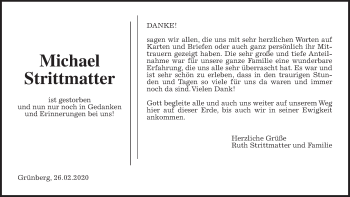 Traueranzeige von Michael Strittmatter von Giessener Allgemeine, Alsfelder Allgemeine