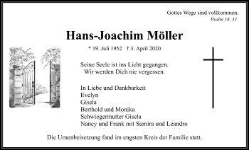 Traueranzeige von Hans-Joachim Möller von Wetterauer Zeitung