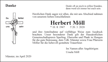 Traueranzeige von Herbert Möll von Licher Wochenblatt